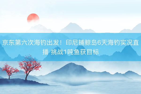京东第六次海钓出发！印尼捕鲸岛6天海钓实况直播 挑战1吨鱼获目标
