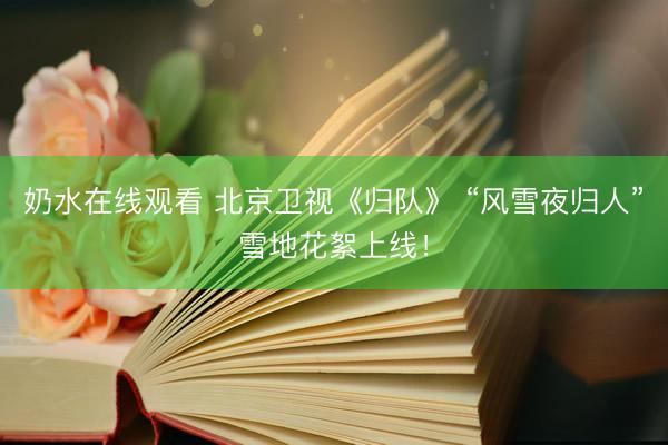 奶水在线观看 北京卫视《归队》 “风雪夜归人”雪地花絮上线！