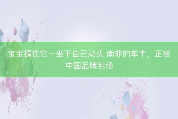 宝宝握住它～坐下自己动头 南非的车市，正被中国品牌包场