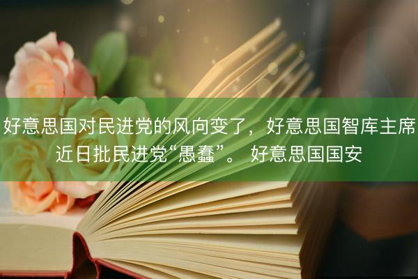 好意思国对民进党的风向变了，好意思国智库主席近日批民进党“愚蠢”。 好意思国国安