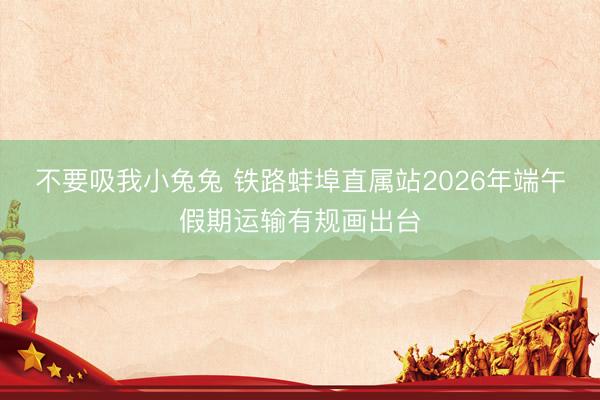 不要吸我小兔兔 铁路蚌埠直属站2026年端午假期运输有规画出台