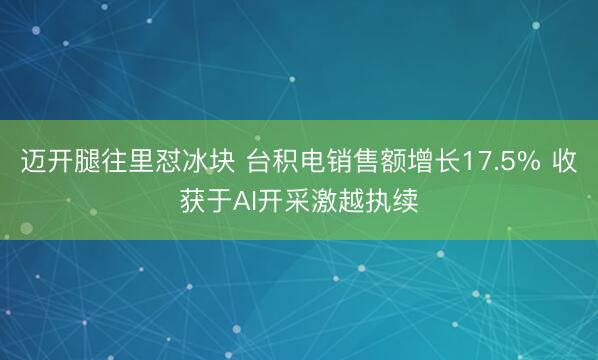 迈开腿往里怼冰块 台积电销售额增长17.5% 收获于AI开采激越执续